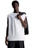 CALVIN KLEIN JEANS MONOLOGO SLEEVELESS T-SHIRT ΜΠΛΟΥΖΑ ΑΝΔΡΙΚΗ BRIGHT WHITE