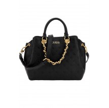 GUESS GEVA 3 COMPARTMENT SATCHEL ΤΣΑΝΤΑ ΓΥΝΑΙΚΕΙΑ BLACK