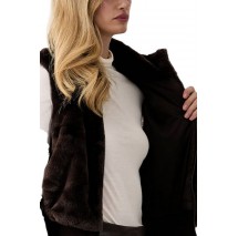 DKNY VEST ΜΠΟΥΦΑΝ ΓΙΛΕΚΟ ΓΥΝΑΙΚΕΙΟ BROWN