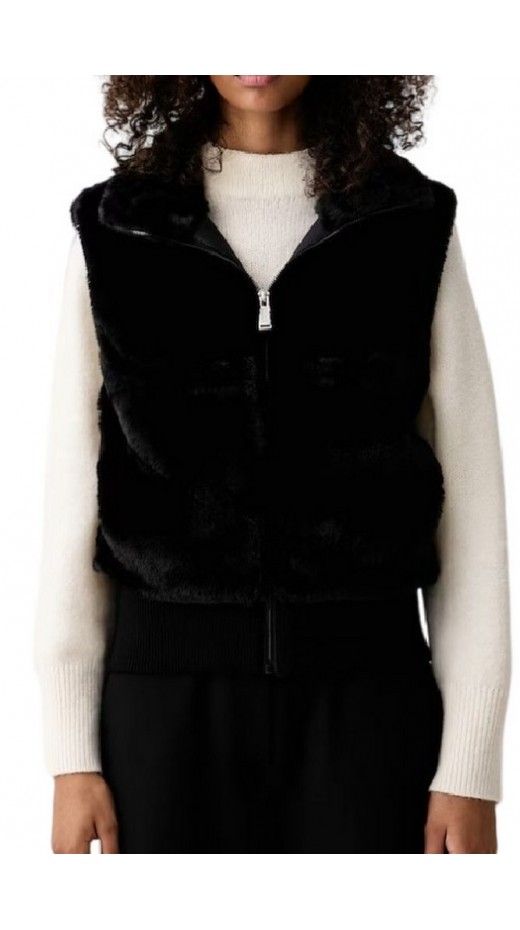 DKNY VEST ΜΠΟΥΦΑΝ ΓΙΛΕΚΟ ΓΥΝΑΙΚΕΙΟ BLACK