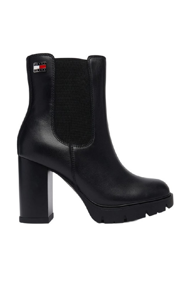 TOMMY JEANS CHELSEA HIGH HEEL BOOTS ΠΑΠΟΥΤΣΙ ΓΥΝΑΙΚΕΙΟ BLACK