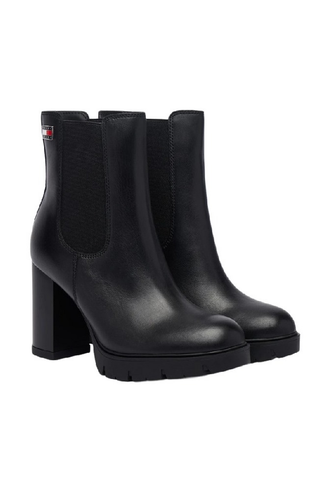 TOMMY JEANS CHELSEA HIGH HEEL BOOTS ΠΑΠΟΥΤΣΙ ΓΥΝΑΙΚΕΙΟ BLACK