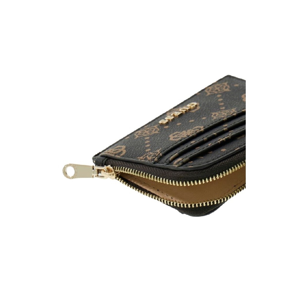 GUESS EMELIE LOGO TOP ZIP CRD HOLDR ΠΟΡΤΟΦΟΛΙ ΓΥΝΑΙΚΕΙΟ COFFEE