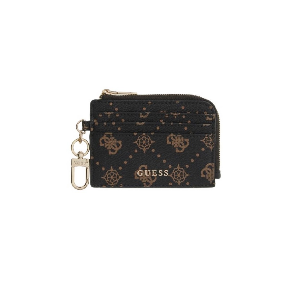 GUESS EMELIE LOGO TOP ZIP CRD HOLDR ΠΟΡΤΟΦΟΛΙ ΓΥΝΑΙΚΕΙΟ COFFEE