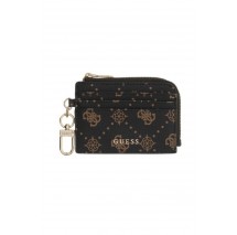 GUESS EMELIE LOGO TOP ZIP CRD HOLDR ΠΟΡΤΟΦΟΛΙ ΓΥΝΑΙΚΕΙΟ COFFEE