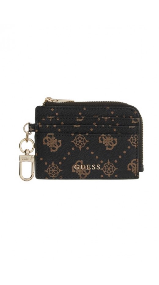 GUESS EMELIE LOGO TOP ZIP CRD HOLDR ΠΟΡΤΟΦΟΛΙ ΓΥΝΑΙΚΕΙΟ COFFEE