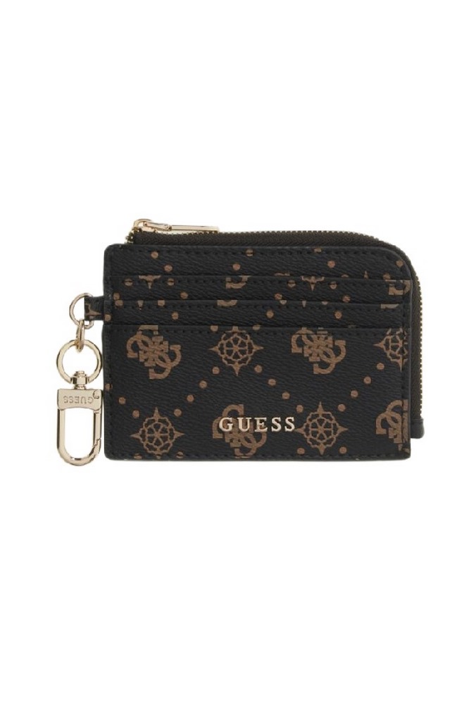 GUESS EMELIE LOGO TOP ZIP CRD HOLDR ΠΟΡΤΟΦΟΛΙ ΓΥΝΑΙΚΕΙΟ COFFEE
