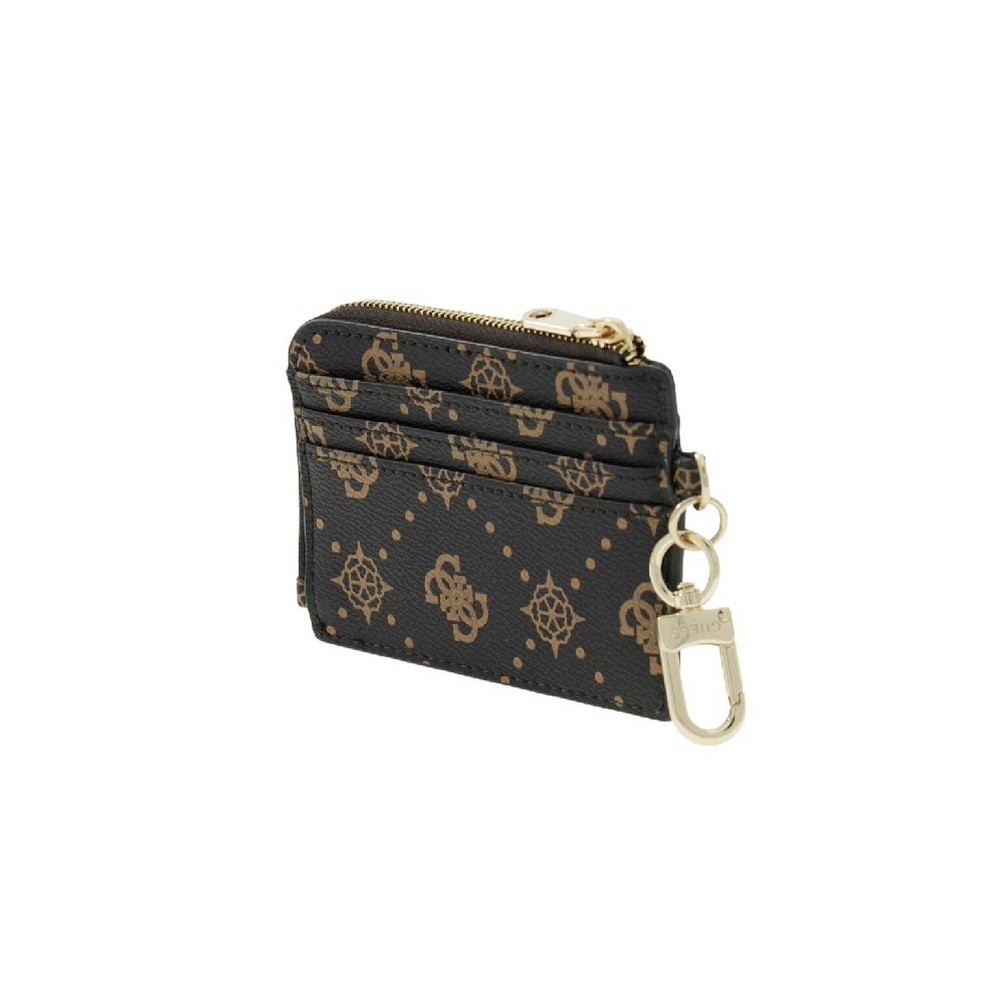 GUESS EMELIE LOGO TOP ZIP CRD HOLDR ΠΟΡΤΟΦΟΛΙ ΓΥΝΑΙΚΕΙΟ COFFEE