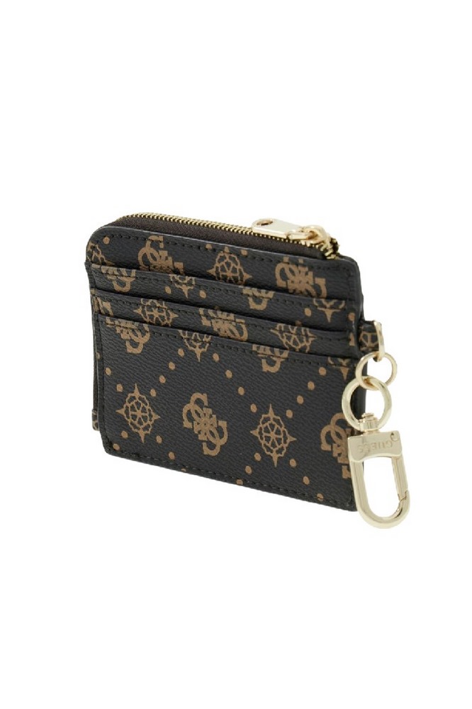 GUESS EMELIE LOGO TOP ZIP CRD HOLDR ΠΟΡΤΟΦΟΛΙ ΓΥΝΑΙΚΕΙΟ COFFEE