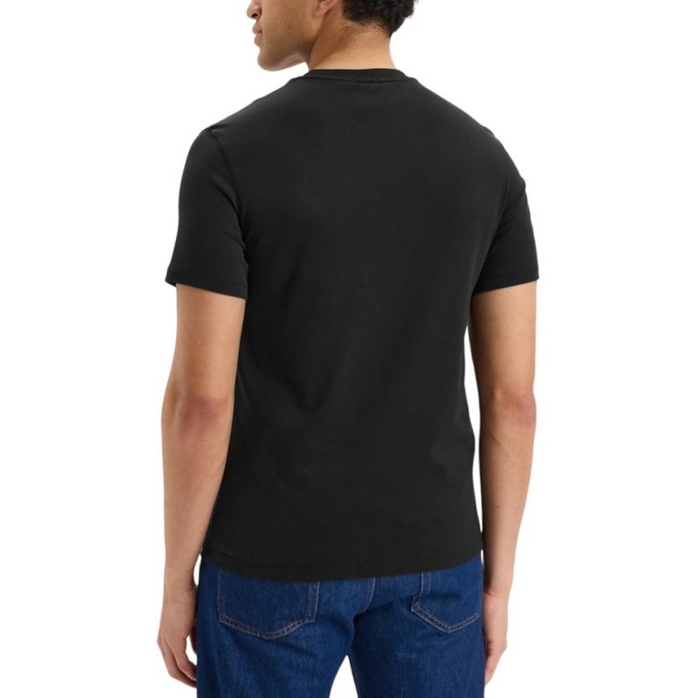 CALVIN KLEIN SLIM SUPIMA LOGO PATCH T-SHIRT ΜΠΛΟΥΖΑ ΑΝΔΡΙΚΗ BLACK