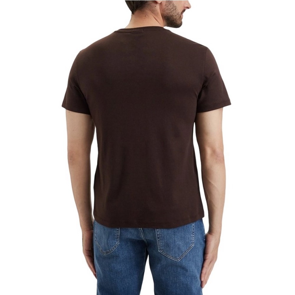 CALVIN KLEIN SLIM SUPIMA LOGO PATCH T-SHIRT ΜΠΛΟΥΖΑ ΑΝΔΡΙΚΗ COFFEE