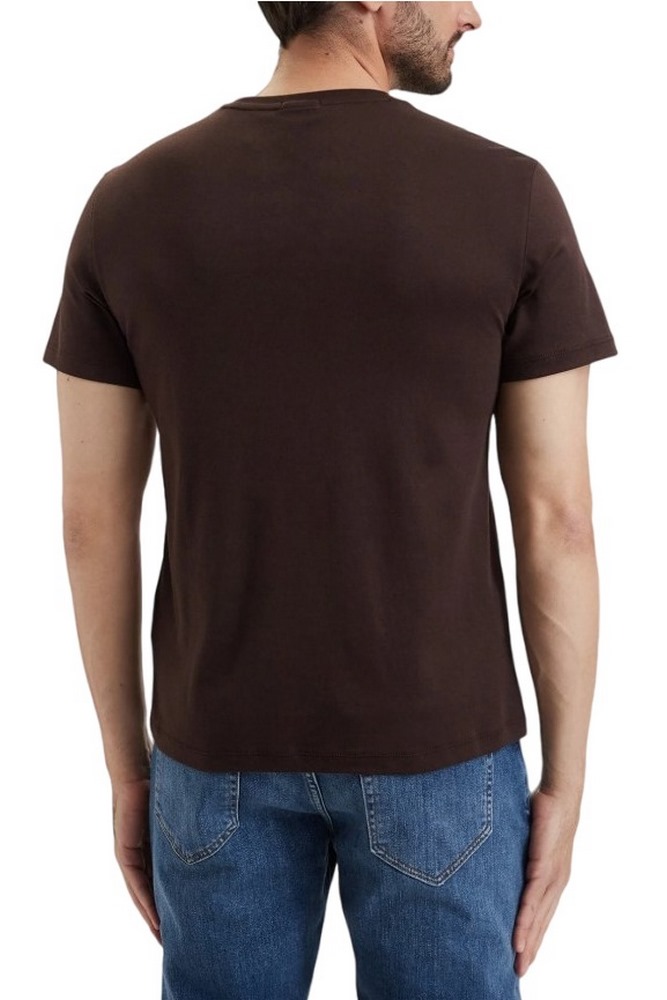 CALVIN KLEIN SLIM SUPIMA LOGO PATCH T-SHIRT ΜΠΛΟΥΖΑ ΑΝΔΡΙΚΗ COFFEE