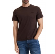 CALVIN KLEIN SLIM SUPIMA LOGO PATCH T-SHIRT ΜΠΛΟΥΖΑ ΑΝΔΡΙΚΗ COFFEE