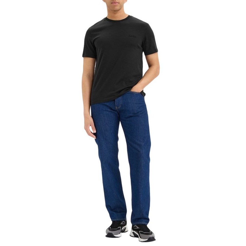 CALVIN KLEIN SLIM SUPIMA LOGO PATCH T-SHIRT ΜΠΛΟΥΖΑ ΑΝΔΡΙΚΗ BLACK