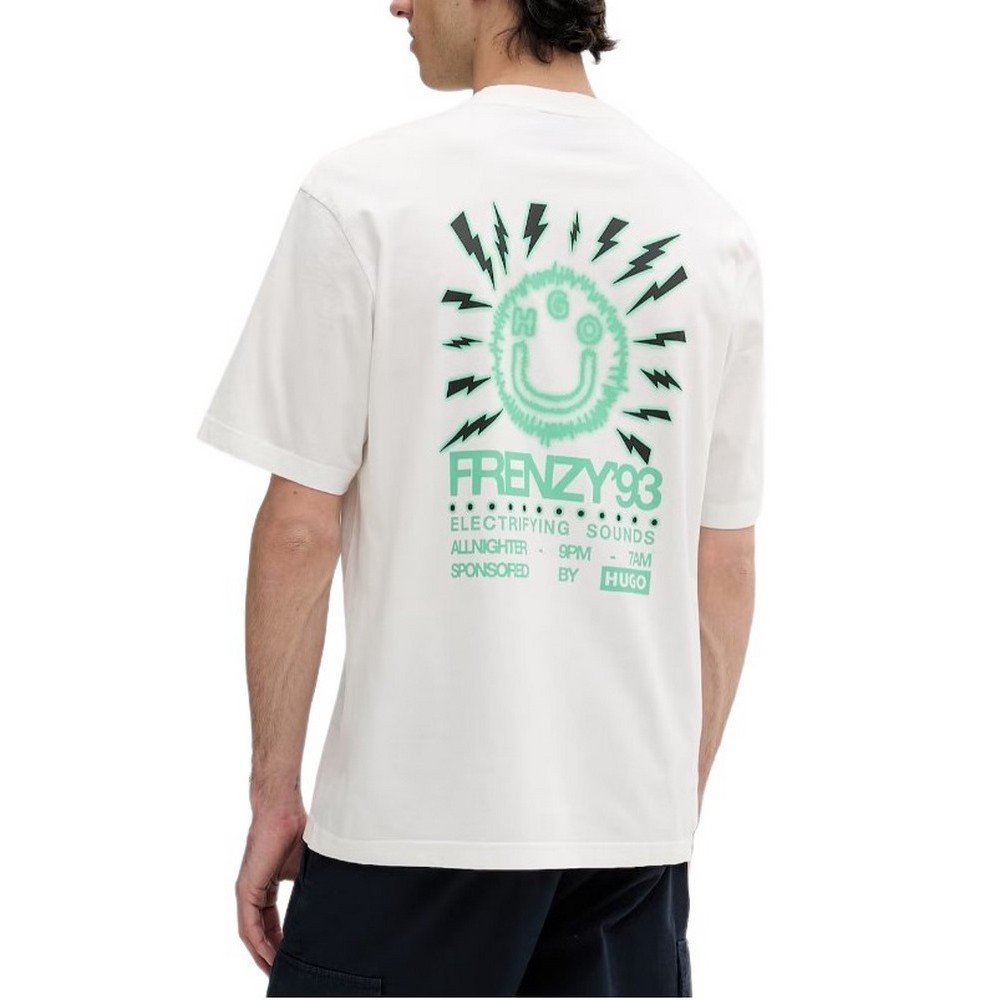 HUGO BOSS JERSEY NEXTRALIO T-SHIRT ΜΠΛΟΥΖΑ ΑΝΔΡΙΚΗ OFF WHITE