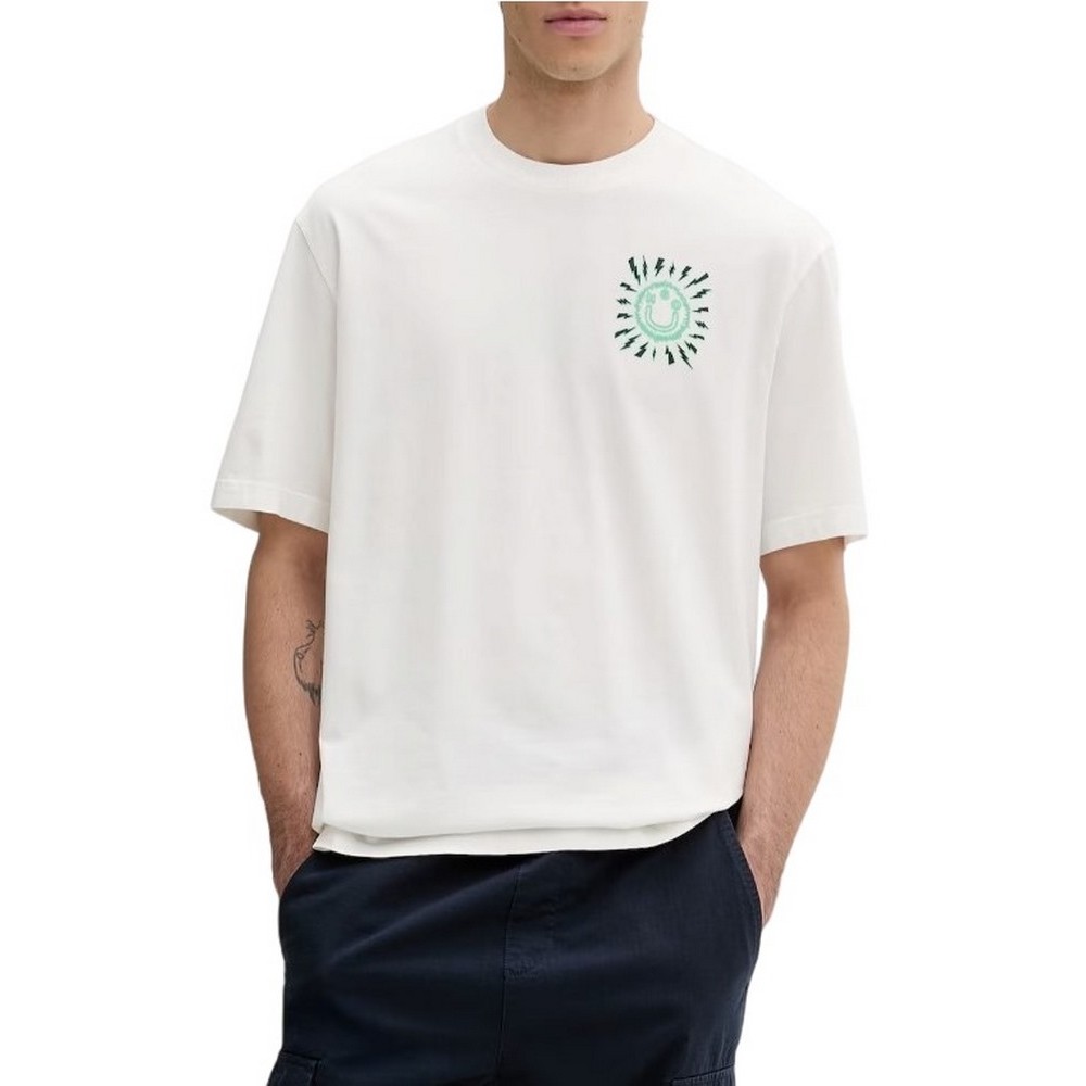 HUGO BOSS JERSEY NEXTRALIO T-SHIRT ΜΠΛΟΥΖΑ ΑΝΔΡΙΚΗ OFF WHITE