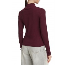TOMMY JEANS ESSENTIAL MOCK NECK ΜΠΛΟΥΖΑ ΜΑΚΡΥΜΑΝΙΚΗ ΓΥΝΑΙΚΕΙΑ PLUM