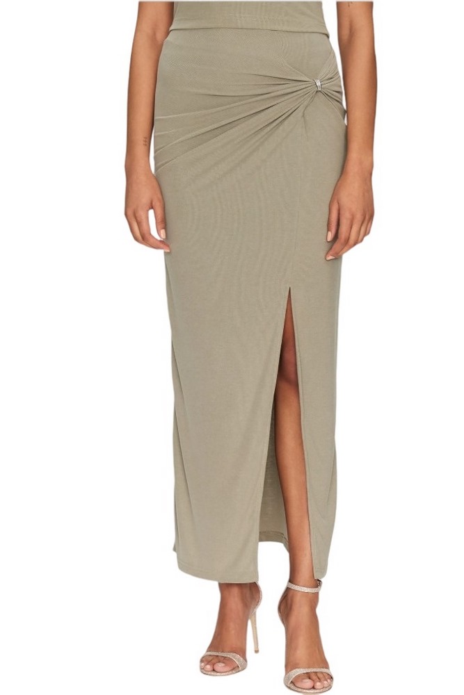 GUESS AIMEE JEWEL DRAP SKIRT ΦΟΥΣΤΑ ΓΥΝΑΙΚΕΙΑ KHAKI