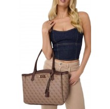 GUESS LINDSEY TOTE ΤΣΑΝΤΑ ΓΥΝΑΙΚΕΙΑ LATTE
