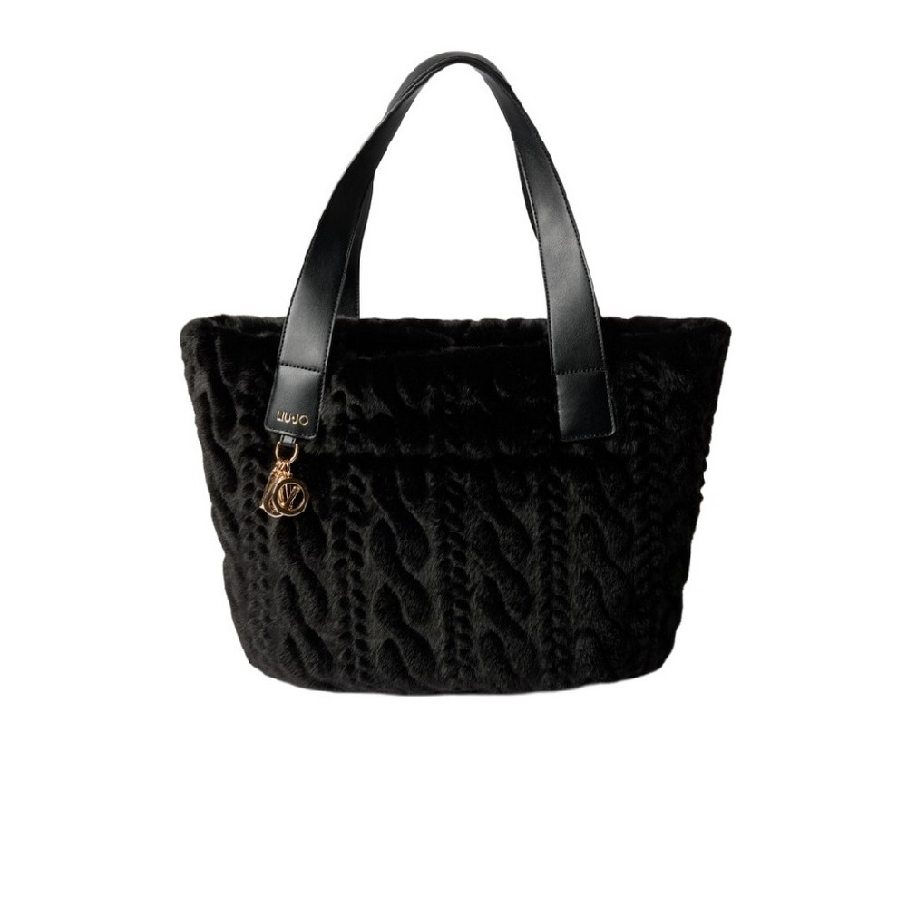 LIU JO MIN OF 2 L TOTE AF5154E0305 ΤΣΑΝΤΑ ΓΥΝΑΙΚΕΙΑ BLACK