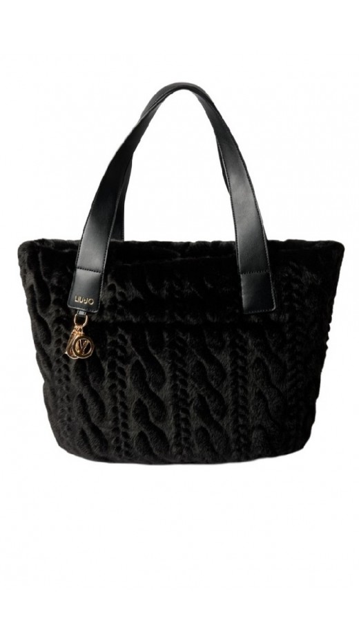 LIU JO MIN OF 2 L TOTE AF5154E0305 ΤΣΑΝΤΑ ΓΥΝΑΙΚΕΙΑ BLACK