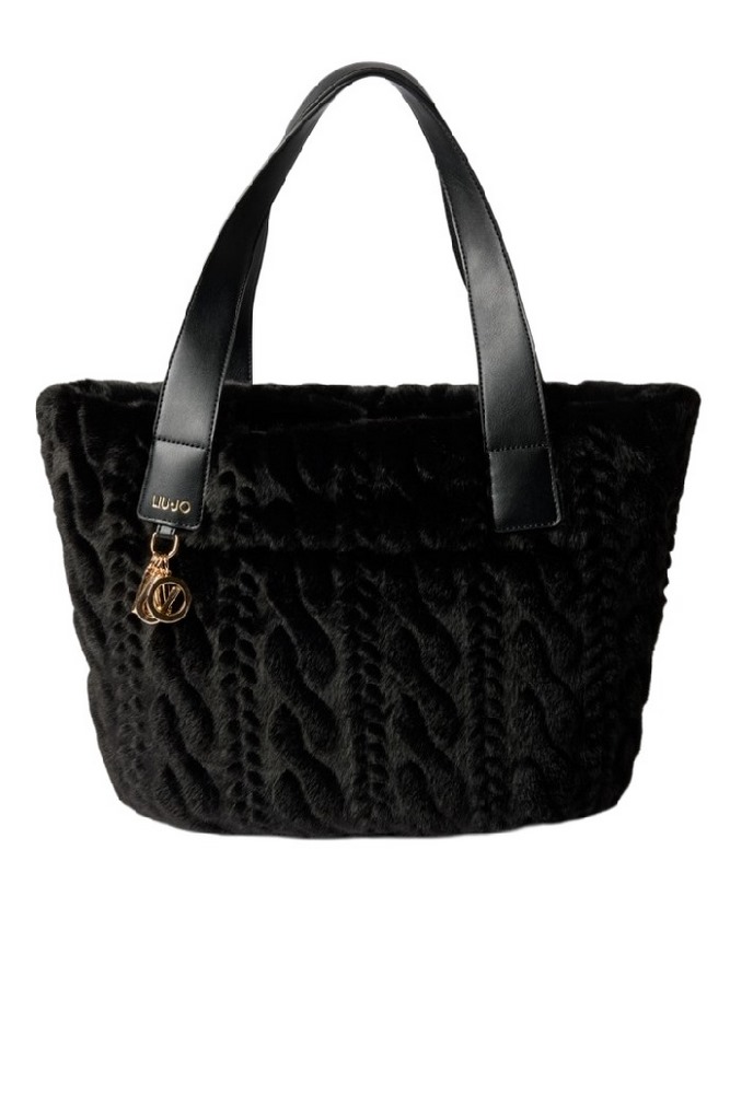 LIU JO MIN OF 2 L TOTE AF5154E0305 ΤΣΑΝΤΑ ΓΥΝΑΙΚΕΙΑ BLACK