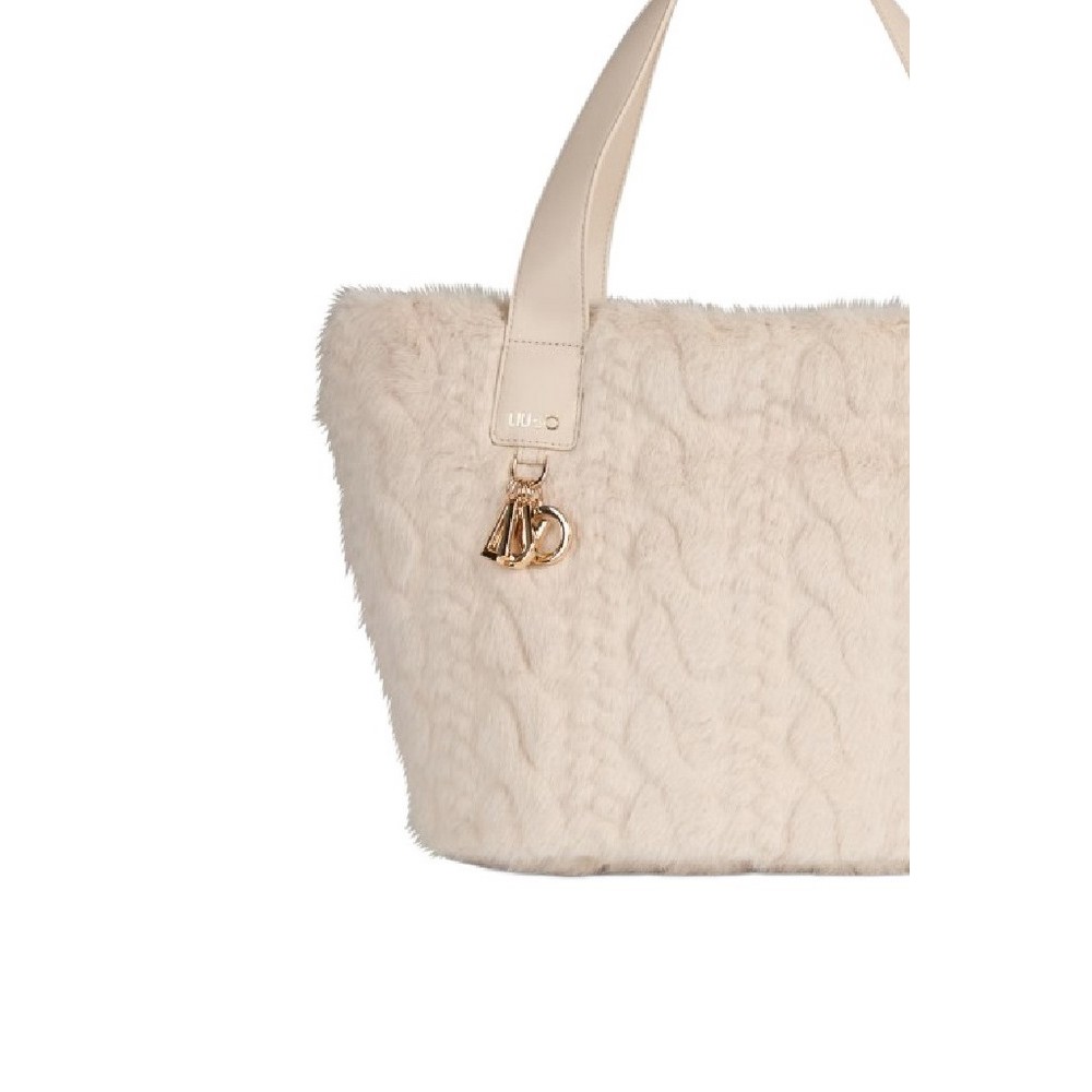 LIU JO MIN OF 2 L TOTE AF5154E0305 ΤΣΑΝΤΑ ΓΥΝΑΙΚΕΙΑ BEIGE