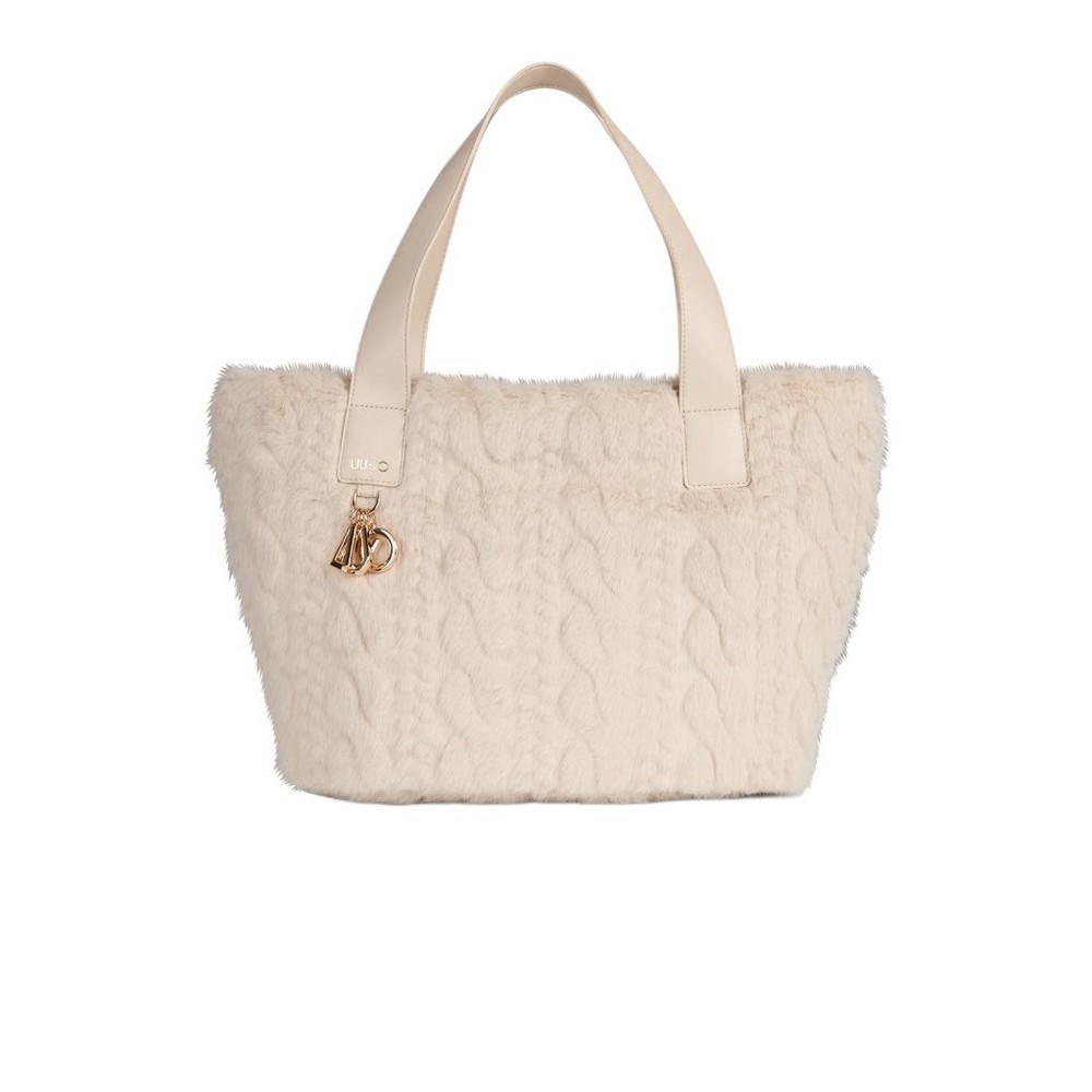 LIU JO MIN OF 2 L TOTE AF5154E0305 ΤΣΑΝΤΑ ΓΥΝΑΙΚΕΙΑ BEIGE
