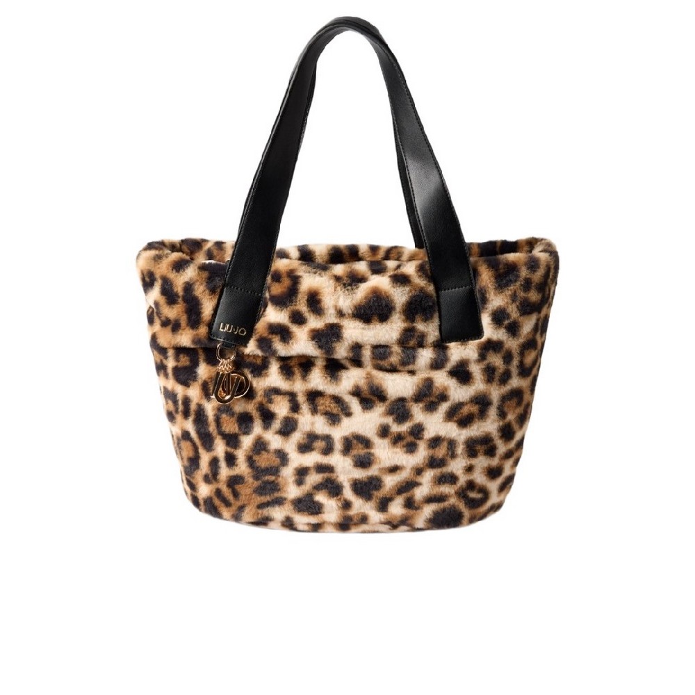 LIU JO MIN OF 2 L TOTE AF5154E0305 ΤΣΑΝΤΑ ΓΥΝΑΙΚΕΙΑ ANIMAL PRINT