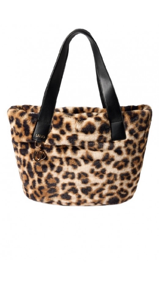 LIU JO MIN OF 2 L TOTE AF5154E0305 ΤΣΑΝΤΑ ΓΥΝΑΙΚΕΙΑ ANIMAL PRINT