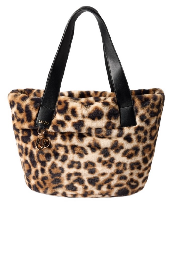 LIU JO MIN OF 2 L TOTE AF5154E0305 ΤΣΑΝΤΑ ΓΥΝΑΙΚΕΙΑ ANIMAL PRINT