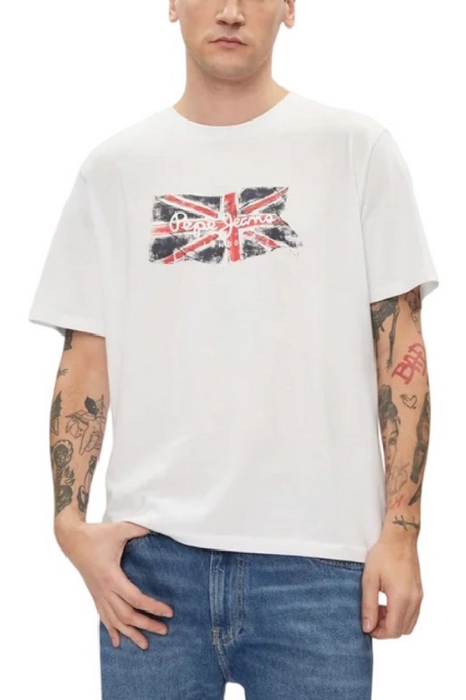 PEPE JEANS LONDON CLAG T-SHIRT ΜΠΛΟΥΖΑ ΑΝΔΡΙΚΗ WHITE