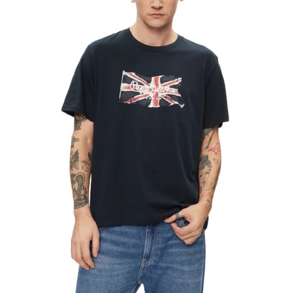 PEPE JEANS LONDON CLAG T-SHIRT ΜΠΛΟΥΖΑ ΑΝΔΡΙΚΗ BLUE