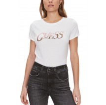 GUESS LEO T-SHIRT ΜΠΛΟΥΖΑ  ΓΥΝΑΙΚΕΙΑ WHITE