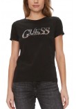 GUESS LEO T-SHIRT ΜΠΛΟΥΖΑ  ΓΥΝΑΙΚΕΙΑ BLACK
