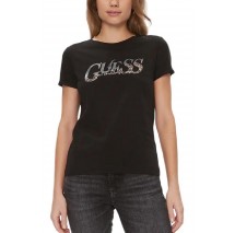 GUESS LEO T-SHIRT ΜΠΛΟΥΖΑ  ΓΥΝΑΙΚΕΙΑ BLACK
