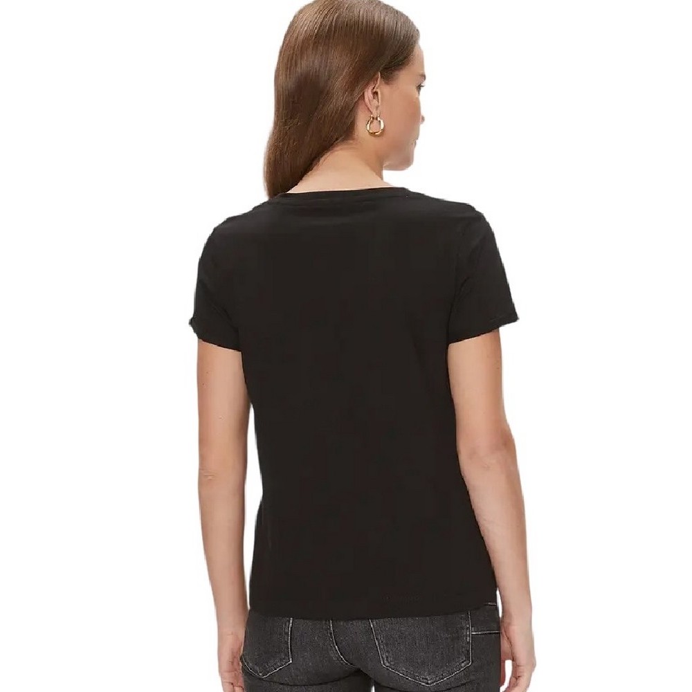 GUESS LEO T-SHIRT ΜΠΛΟΥΖΑ  ΓΥΝΑΙΚΕΙΑ BLACK