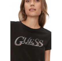 GUESS LEO T-SHIRT ΜΠΛΟΥΖΑ  ΓΥΝΑΙΚΕΙΑ BLACK