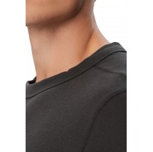 CALVIN KLEIN JEANS WAFFLE BADGE CREWNK T-SHIRT ΜΠΛΟΥΖΑ ΑΝΔΡΙΚΗ ANTHRACHITE