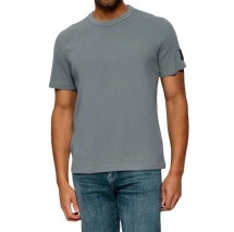 CALVIN KLEIN JEANS WAFFLE BADGE CREWNK T-SHIRT ΜΠΛΟΥΖΑ ΑΝΔΡΙΚΗ STEEL GRAY