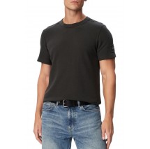 CALVIN KLEIN JEANS WAFFLE BADGE CREWNK T-SHIRT ΜΠΛΟΥΖΑ ΑΝΔΡΙΚΗ ANTHRACHITE