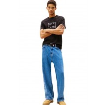 TOMMY JEANS REG CENTER FLAG SS TEE T-SHIRT ΜΠΛΟΥΖΑ ΑΝΔΡΙΚΗ BLACK