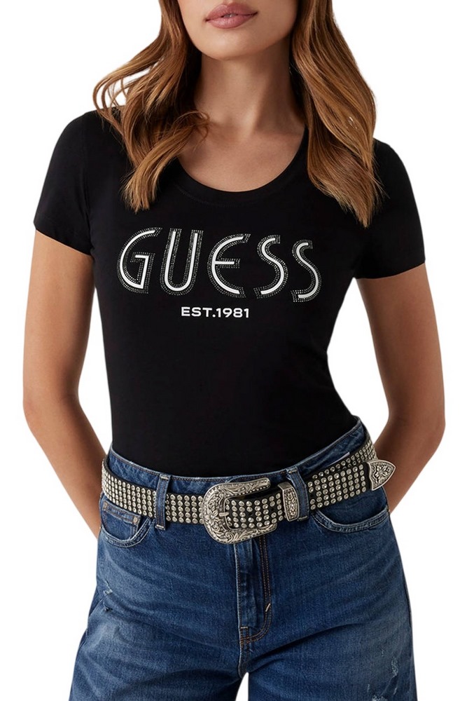GUESS LOGO TEE T-SHIRT ΜΠΛΟΥΖΑ ΓΥΝΑΙΚΕΙΑ BLACK
