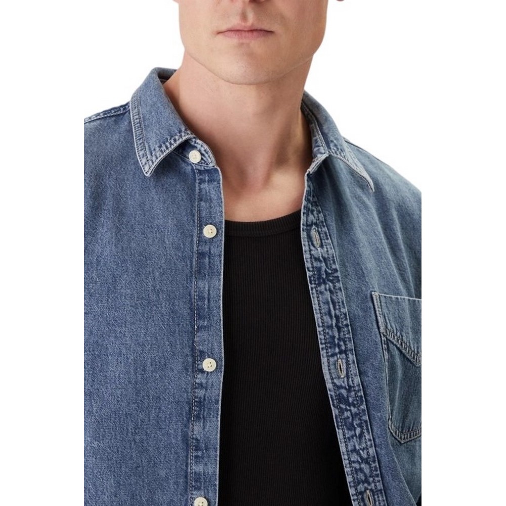 CALVIN KLEIN JEANS ESSNTL CLSSC CK VINTAGE INDIGO S ΠΟΥΚΑΜΙΣΟ ΑΝΔΡΙΚΟ INDIGO