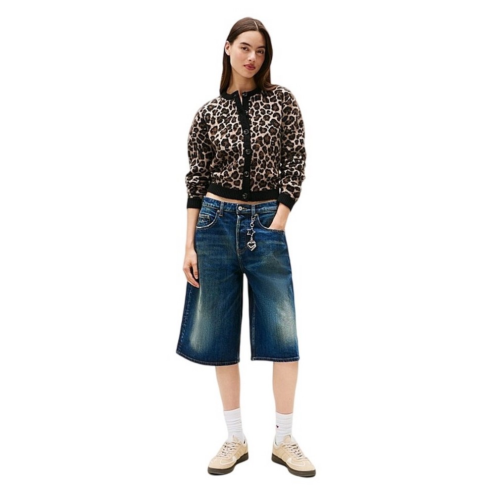 TOMMY JEANS  LEOPARD CARDIGAN ΖΑΚΕΤΑ ΠΛΕΚΤΗ ΓΥΝΑΙΚΕΙΑ LEOPARD