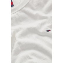 TOMMY JEANS REG SFLAG SLUB TEE T-SHIRT ΜΠΛΟΥΖΑ ΑΝΔΡΙΚΗ ECRU