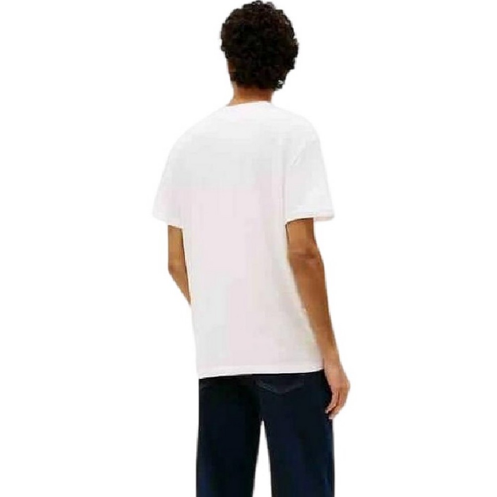 TOMMY JEANS REG SFLAG SLUB TEE T-SHIRT ΜΠΛΟΥΖΑ ΑΝΔΡΙΚΗ ECRU