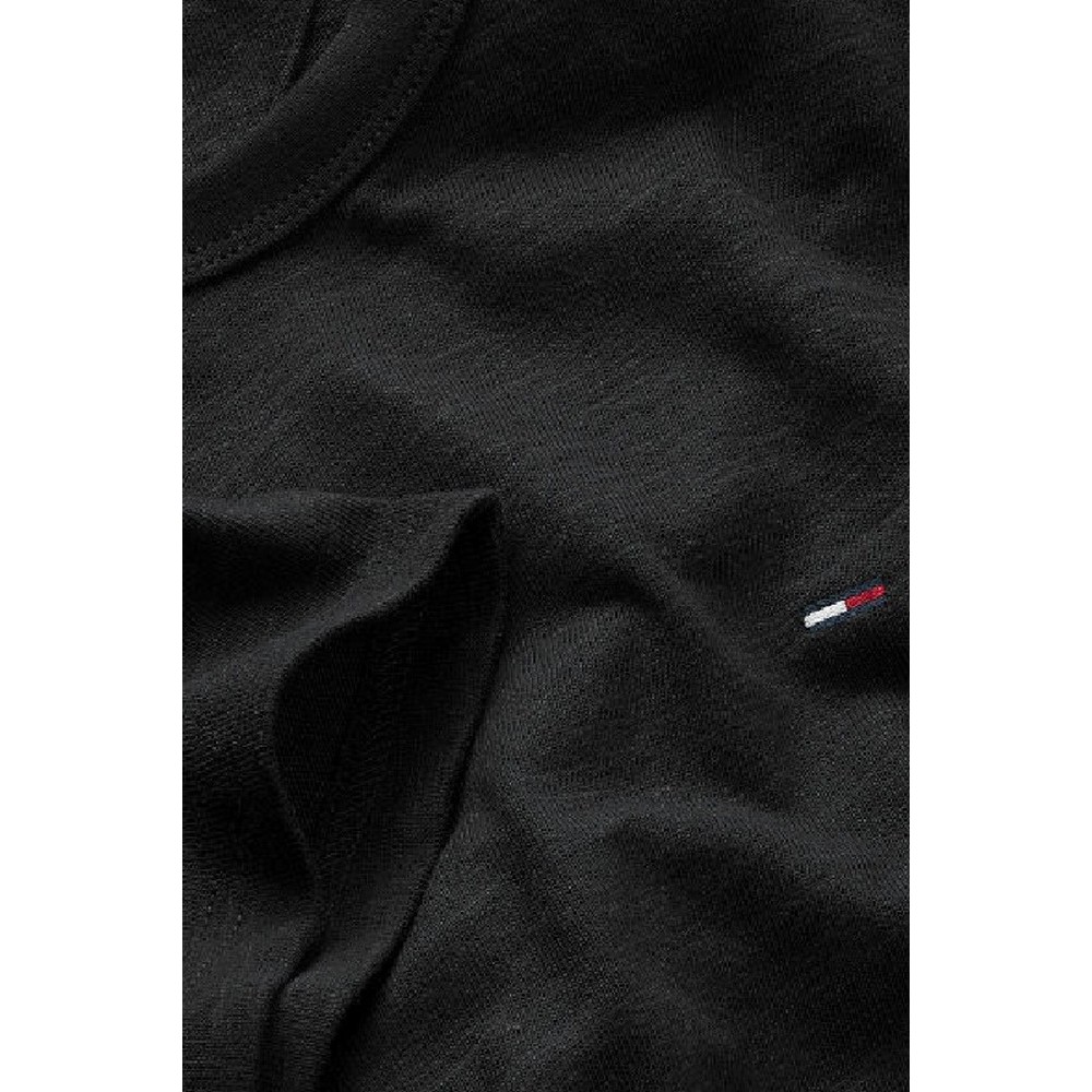 TOMMY JEANS REG SFLAG SLUB TEE T-SHIRT ΜΠΛΟΥΖΑ ΑΝΔΡΙΚΗ BLACK