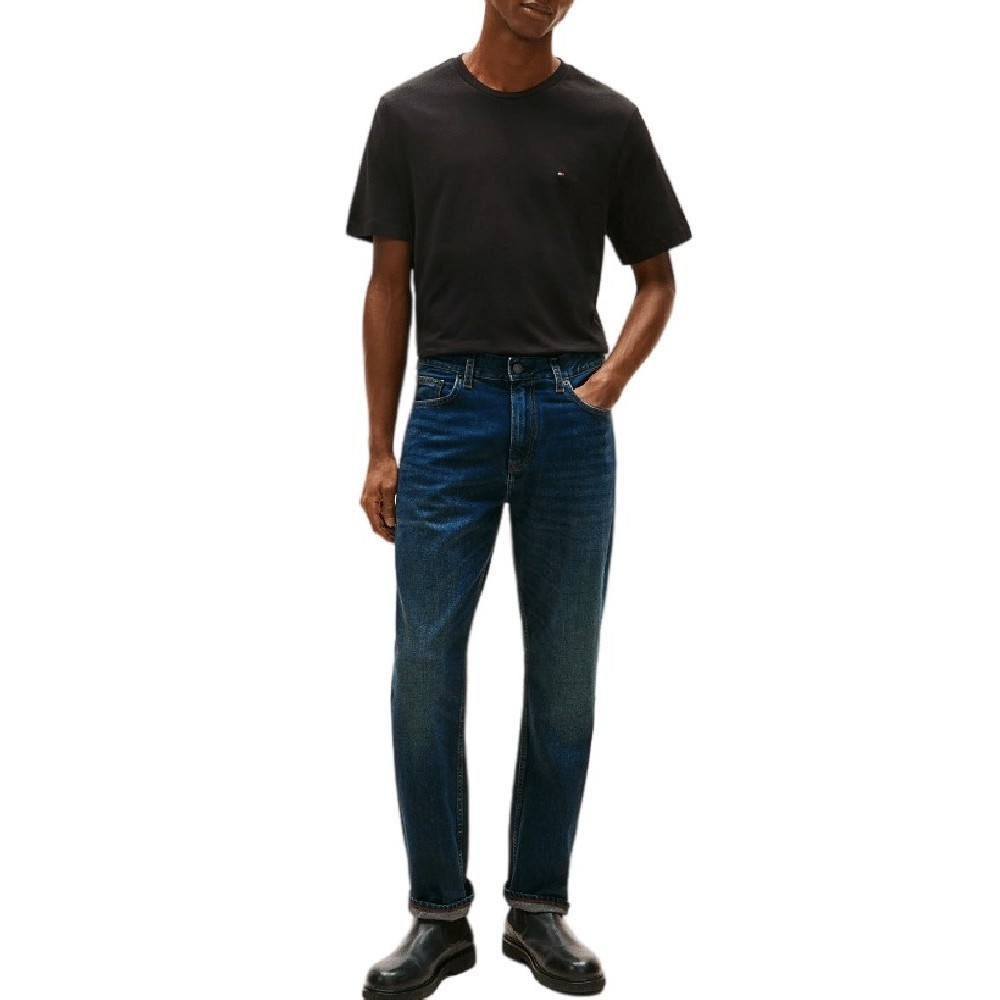 TOMMY JEANS REG SFLAG SLUB TEE T-SHIRT ΜΠΛΟΥΖΑ ΑΝΔΡΙΚΗ BLACK