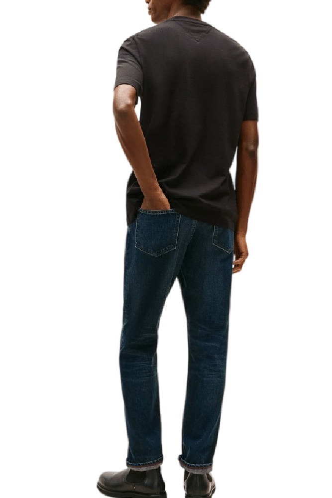 TOMMY JEANS REG SFLAG SLUB TEE T-SHIRT ΜΠΛΟΥΖΑ ΑΝΔΡΙΚΗ BLACK